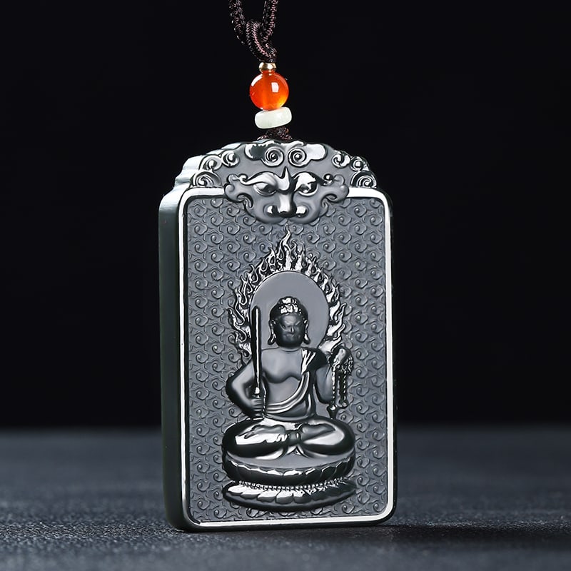 An Exquisite Cyan jade Statue of Bodhisattva Pendant: An Exquisite Cyan jade Statue of Bodhisattva Pendant,Size:2.5inx1.5inx0.3in 青玉菩萨像挂件