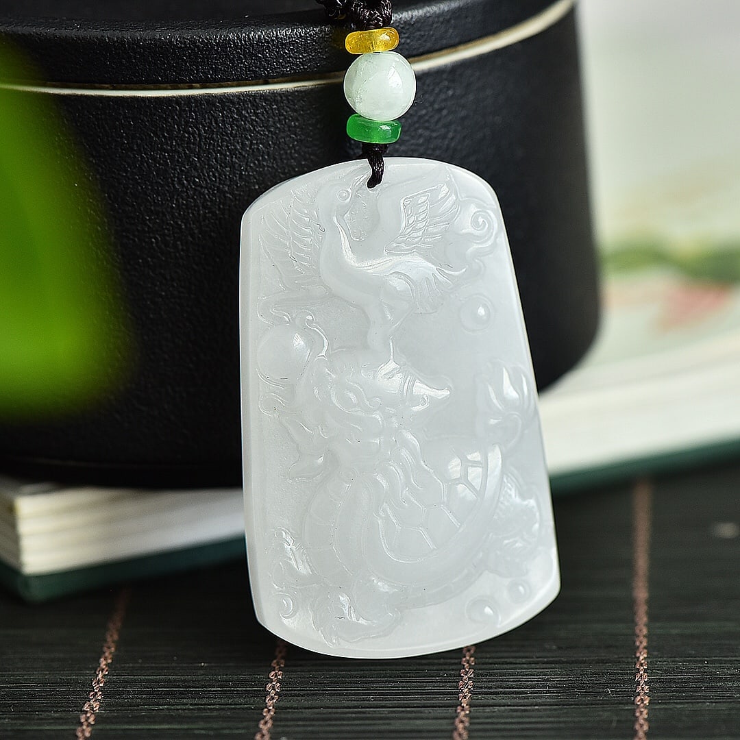 An Exquisite White Jade Auspicious Beast Pattern Pendant - 3