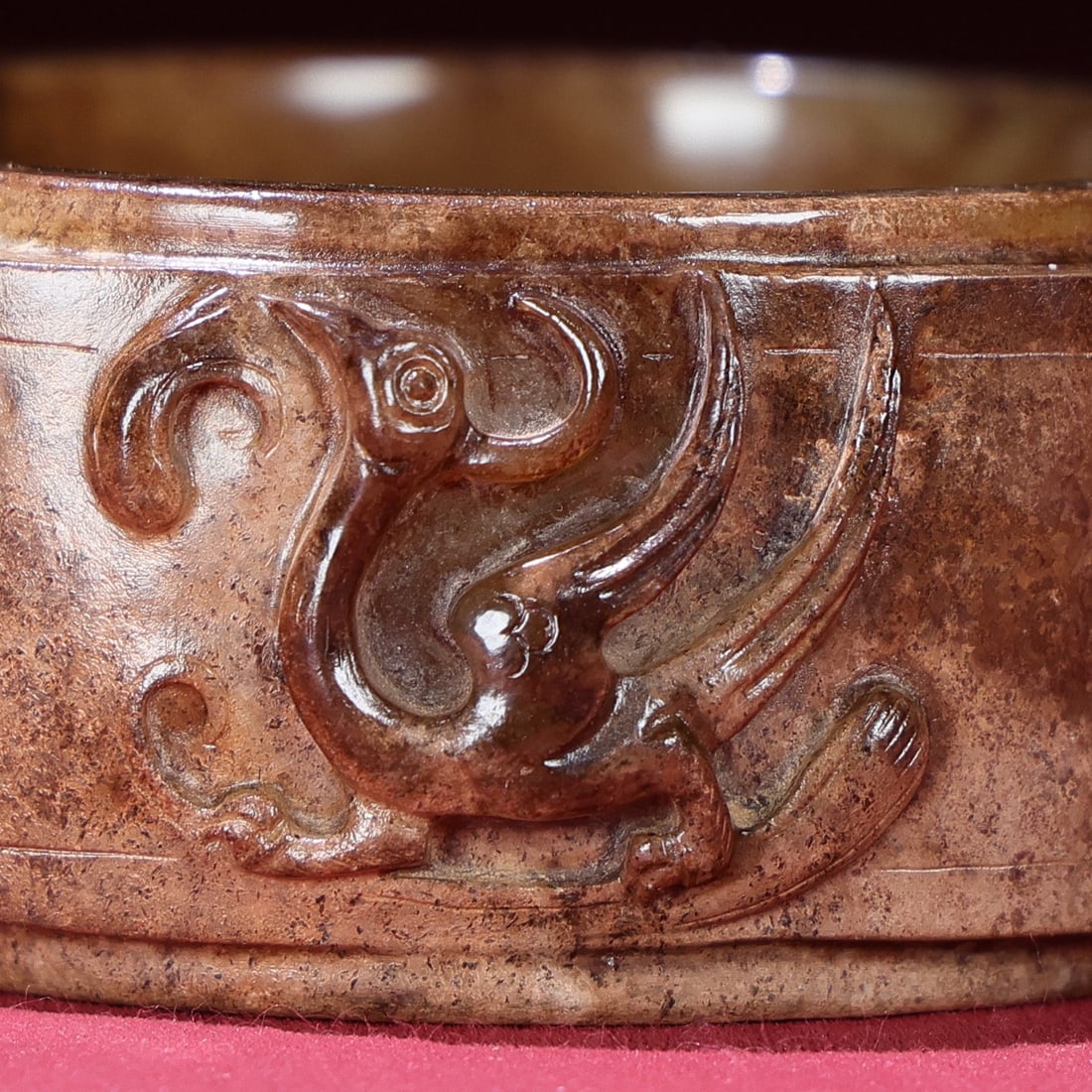 An Exquisite White Jade Phoenix Pattern Ornament - 2