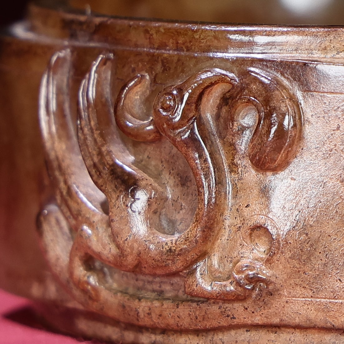 An Exquisite White Jade Phoenix Pattern Ornament - 8