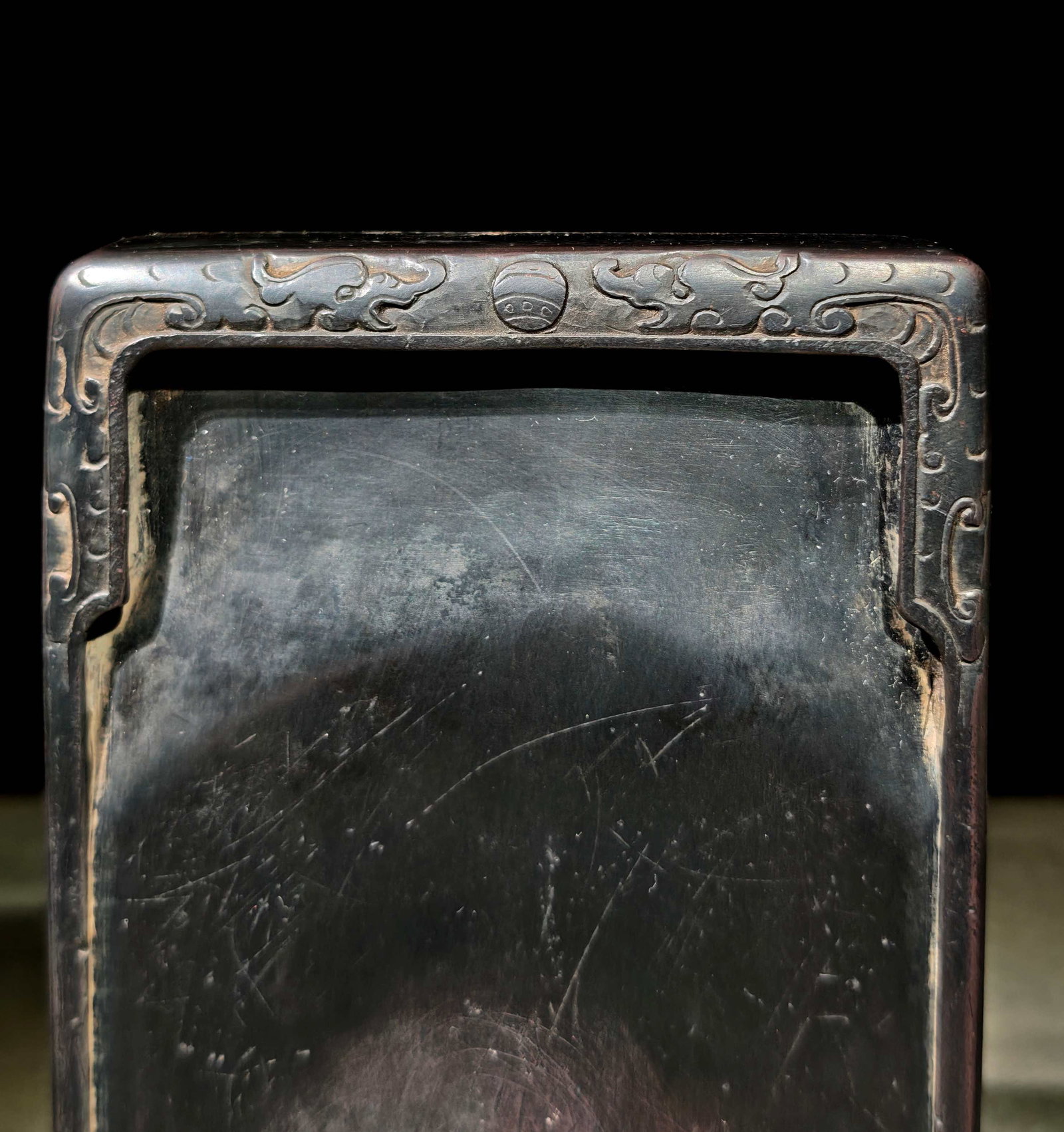 An Exquisite Dragon Pattern with poem Inkstone - 2