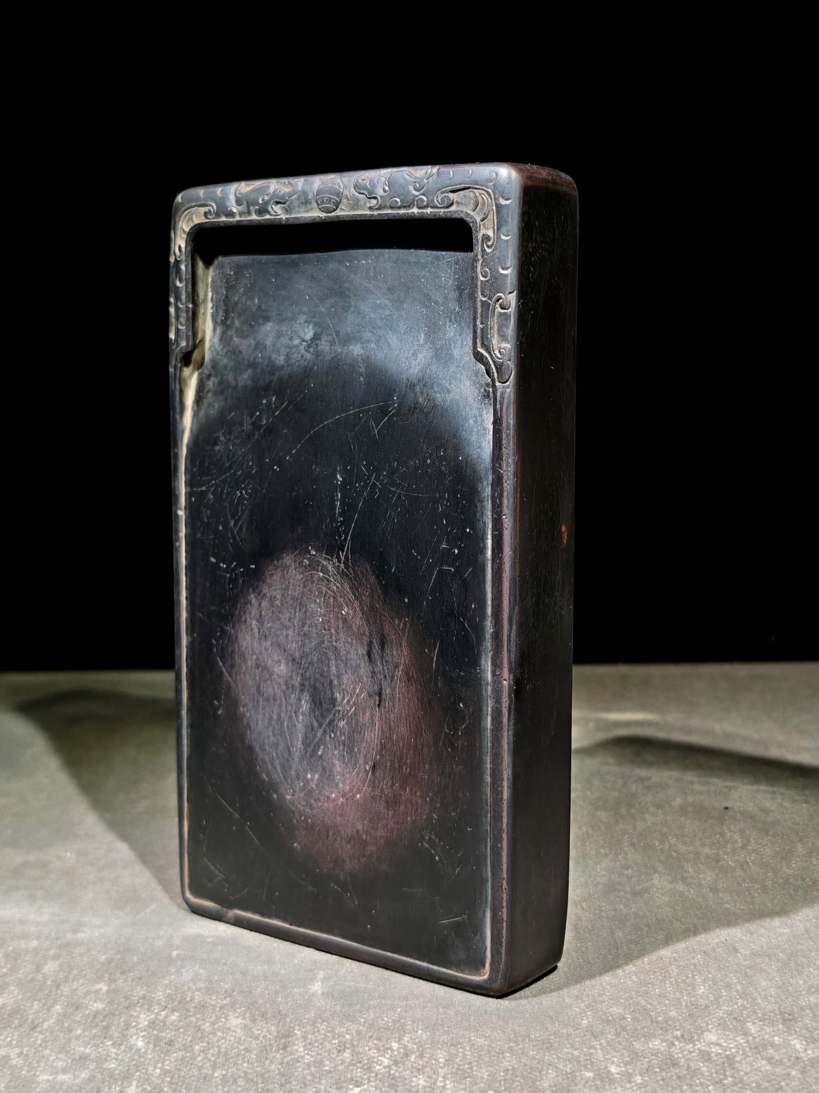 An Exquisite Dragon Pattern with poem Inkstone - 3