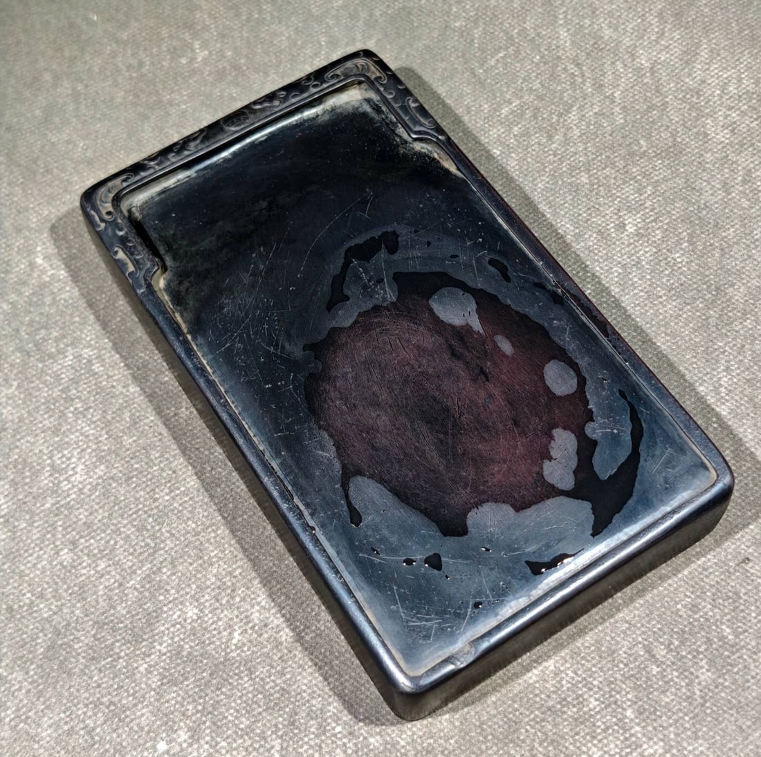 An Exquisite Dragon Pattern with poem Inkstone - 5