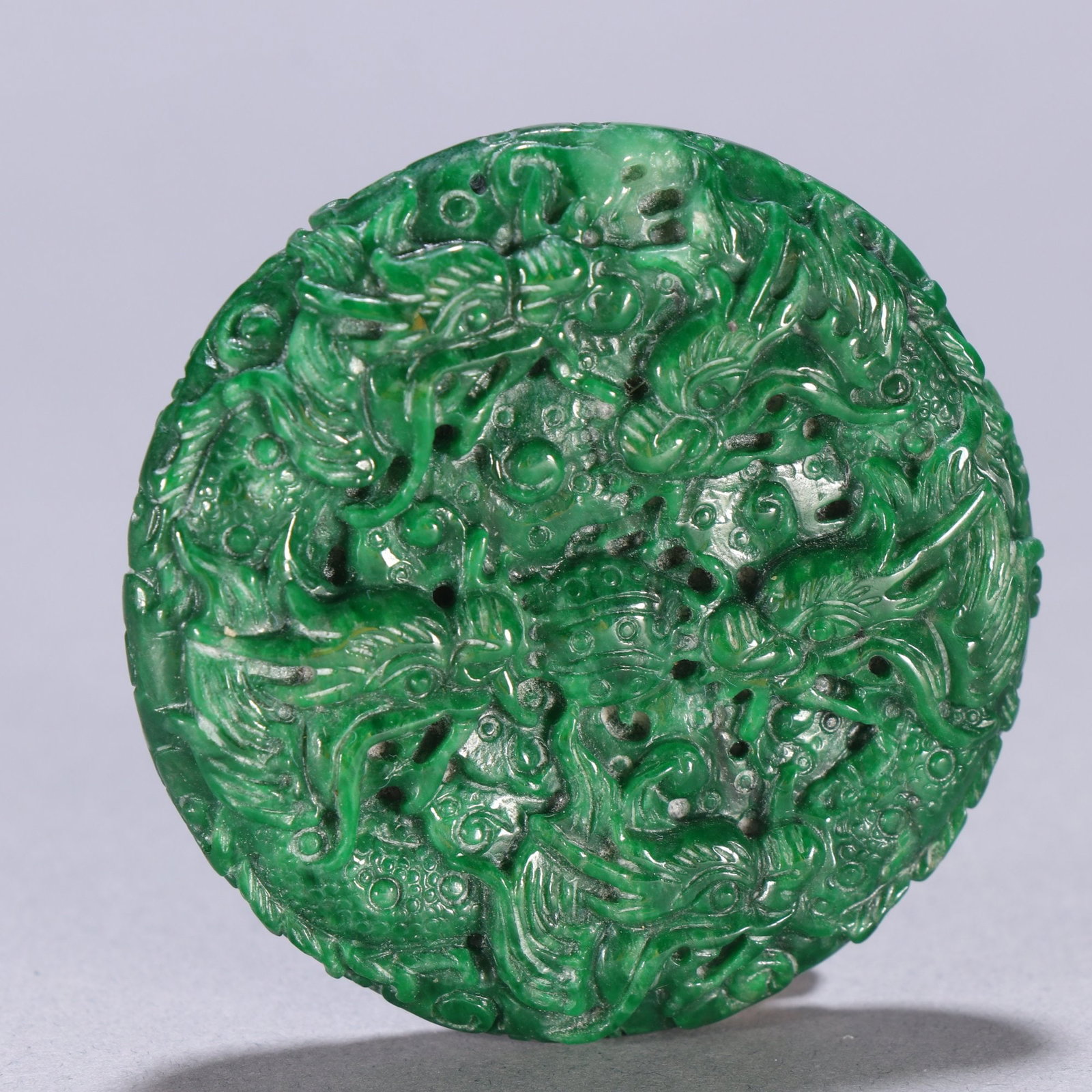 An Exquisite Jadeite Dragon Pattern Brand - 2