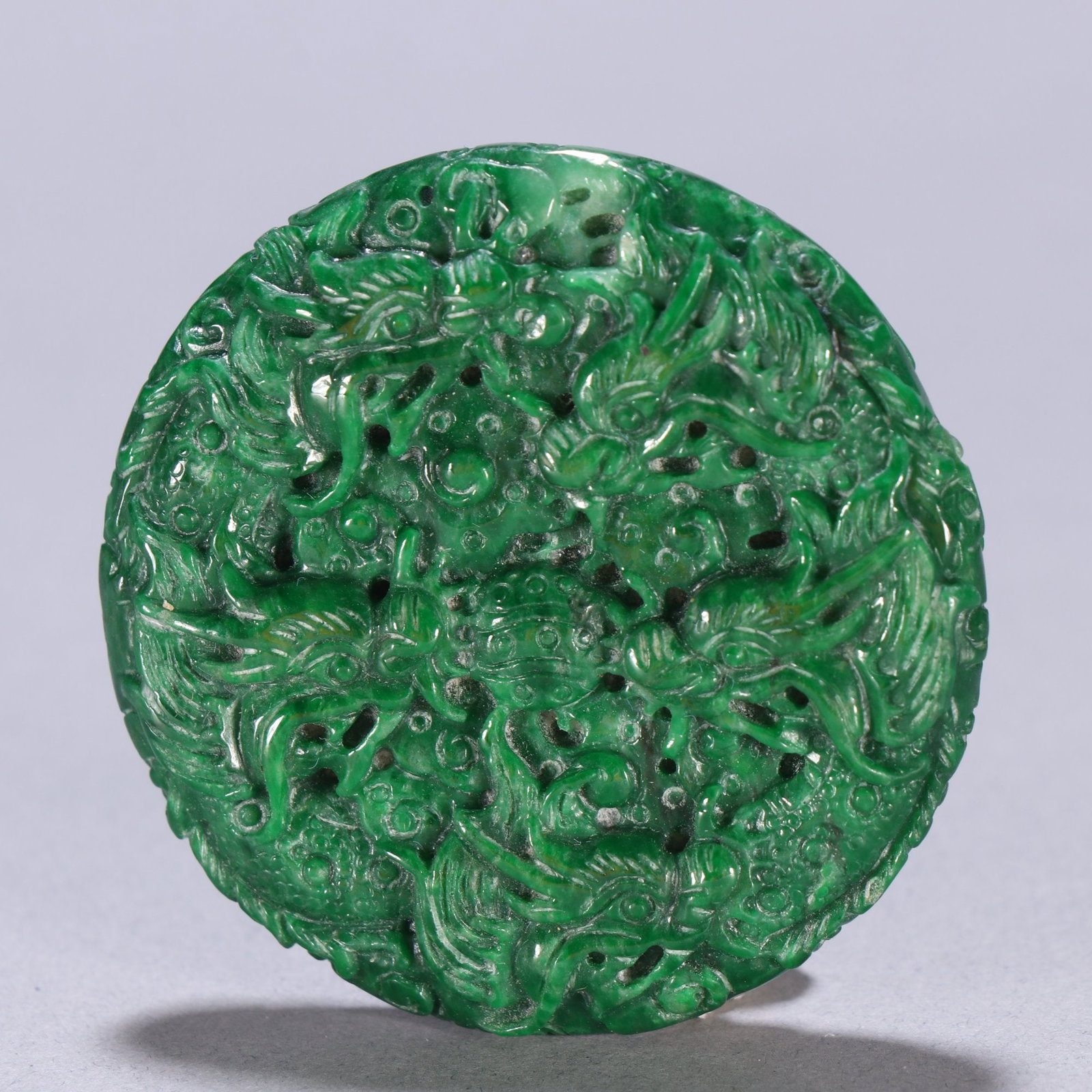 An Exquisite Jadeite Dragon Pattern Brand - 3