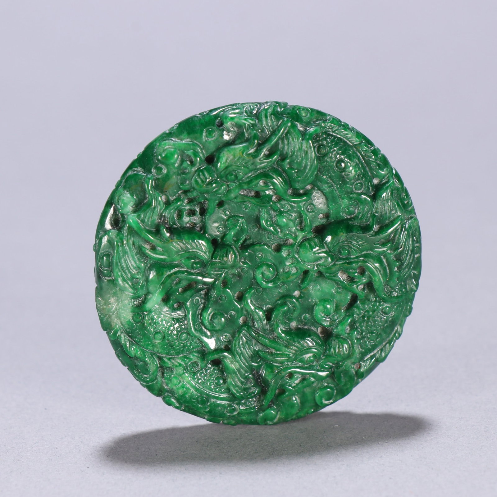 An Exquisite Jadeite Dragon Pattern Brand - 5