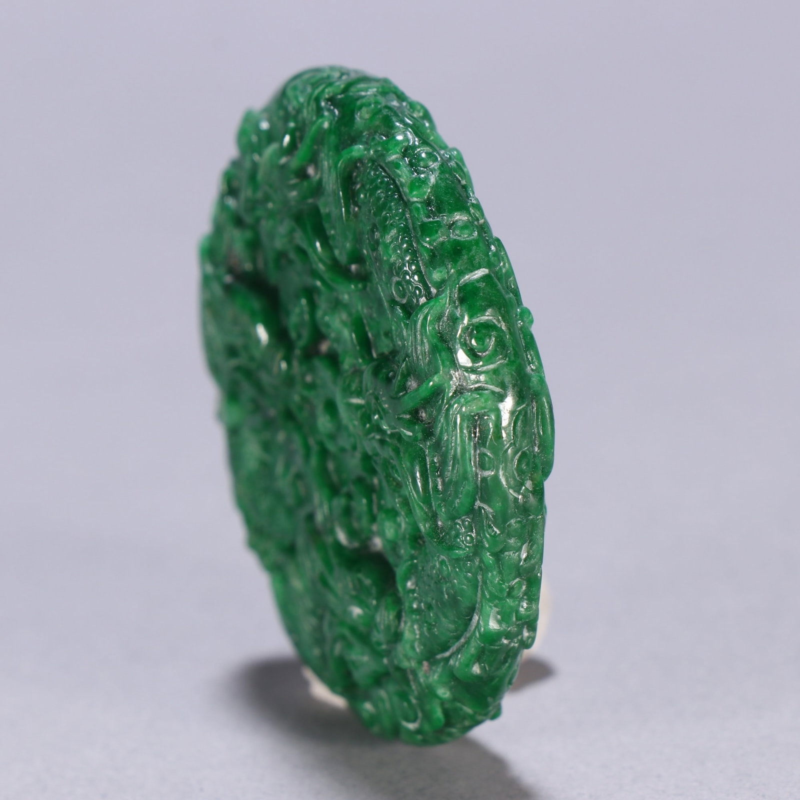 An Exquisite Jadeite Dragon Pattern Brand - 7