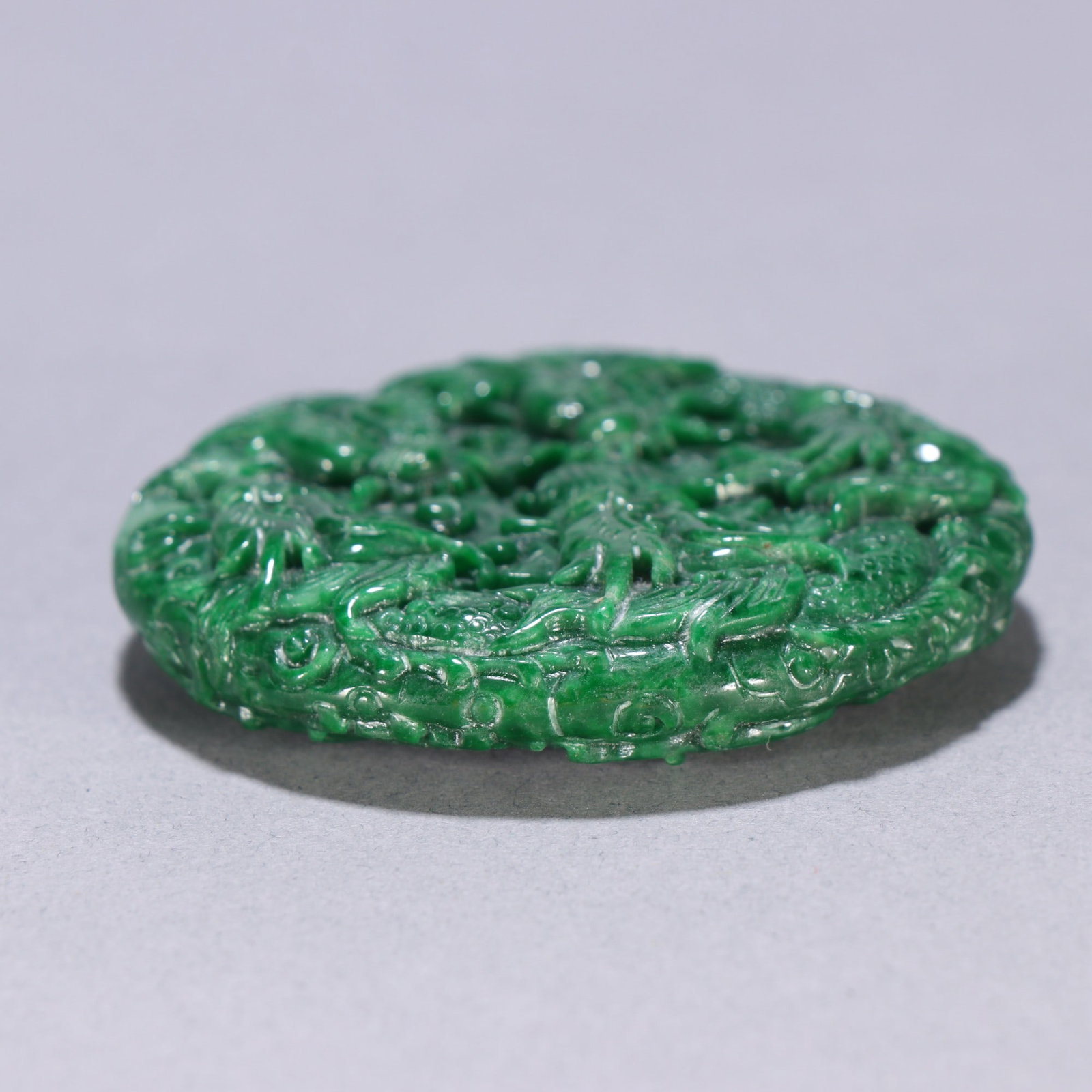 An Exquisite Jadeite Dragon Pattern Brand - 8