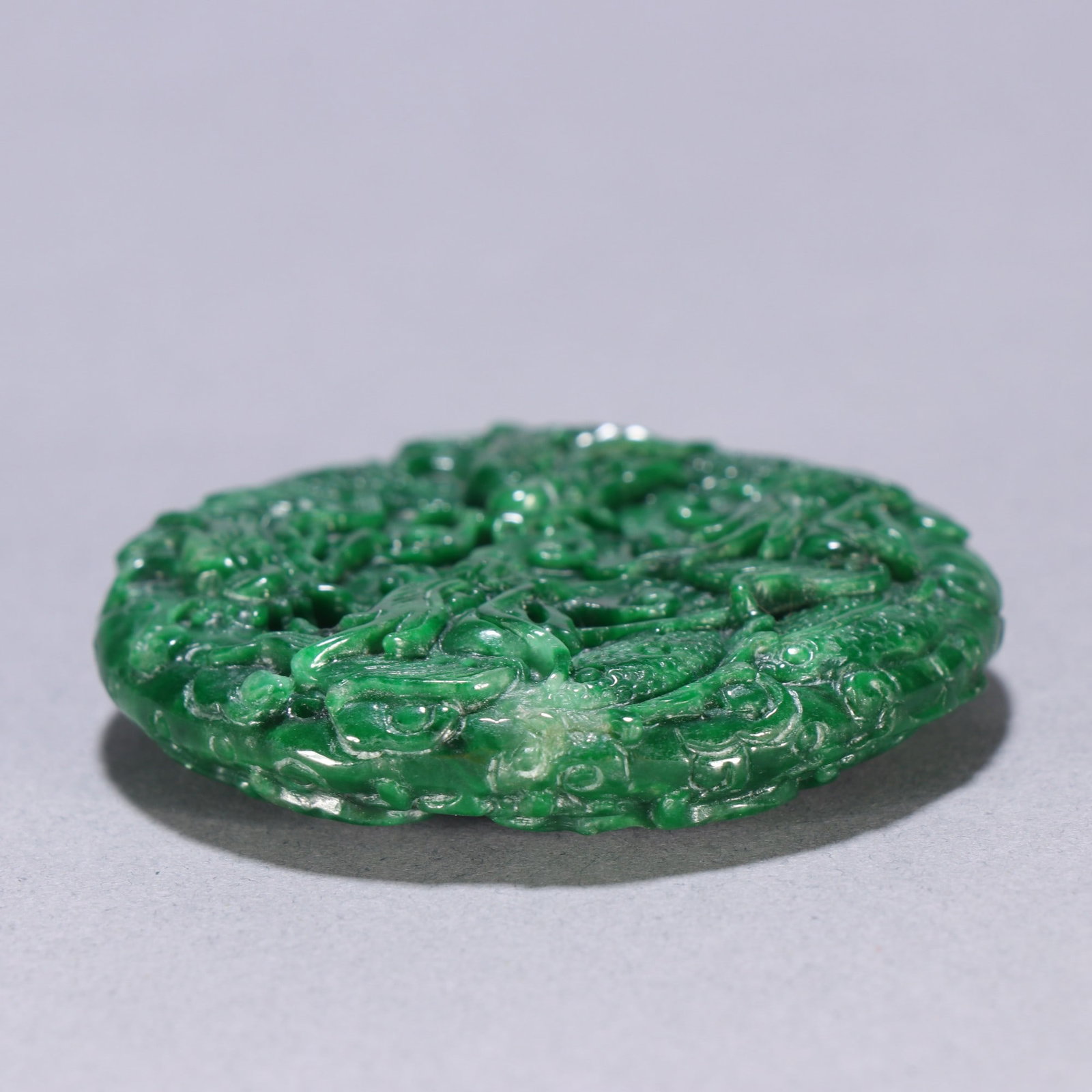 An Exquisite Jadeite Dragon Pattern Brand - 9