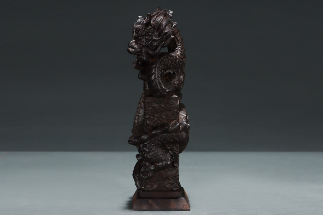 An Exquisite Eaglewood Dragon Pattern Ornament - 3