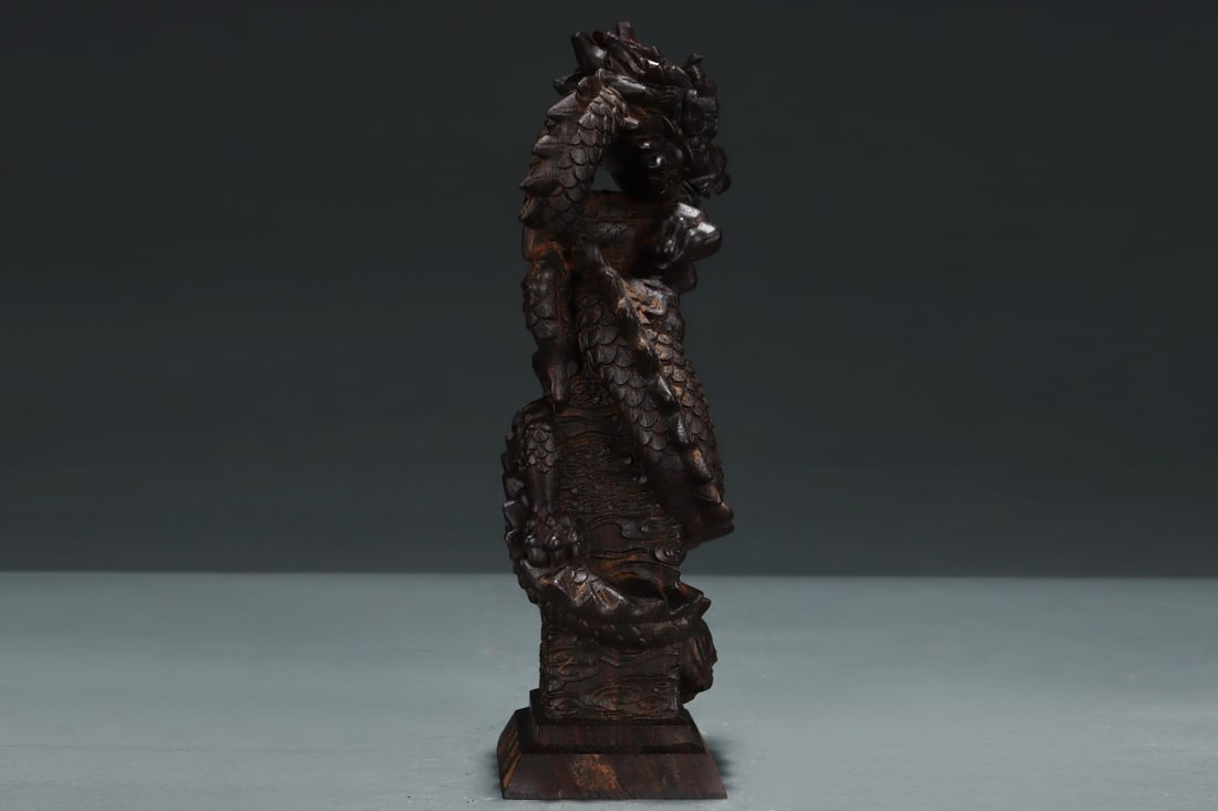 An Exquisite Eaglewood Dragon Pattern Ornament - 5
