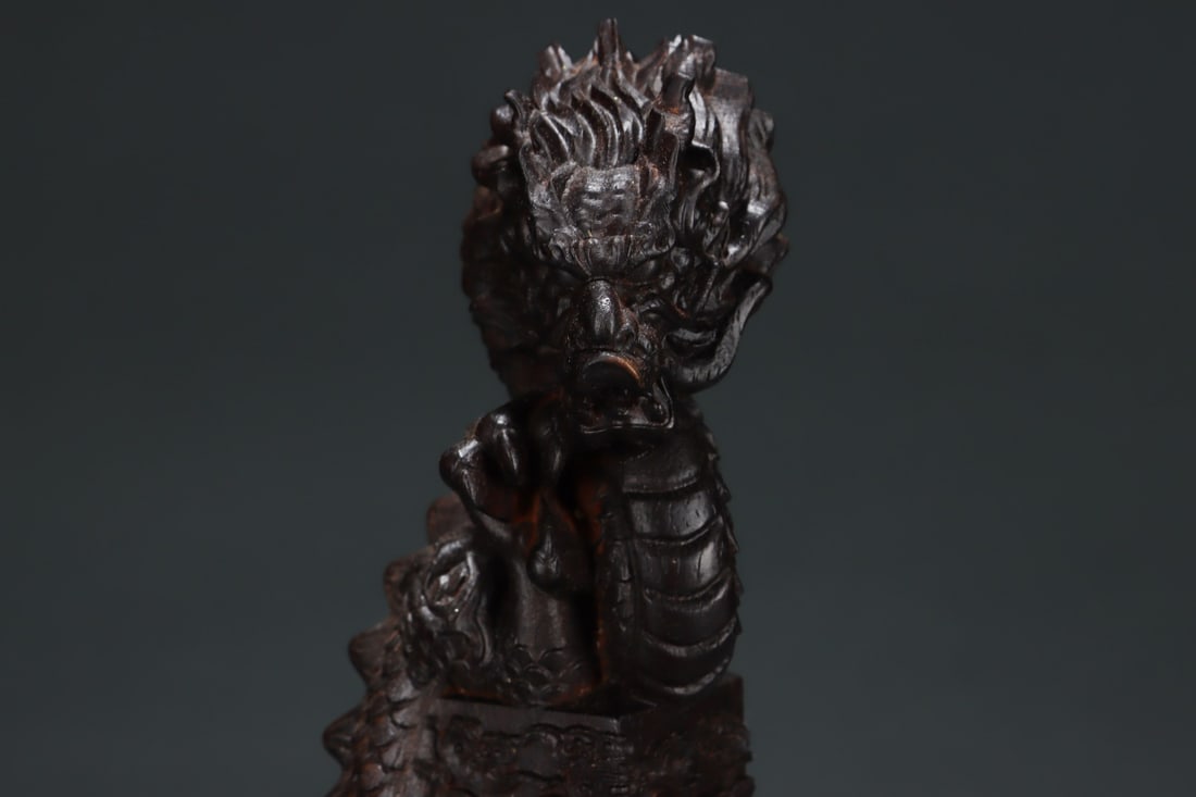 An Exquisite Eaglewood Dragon Pattern Ornament - 6