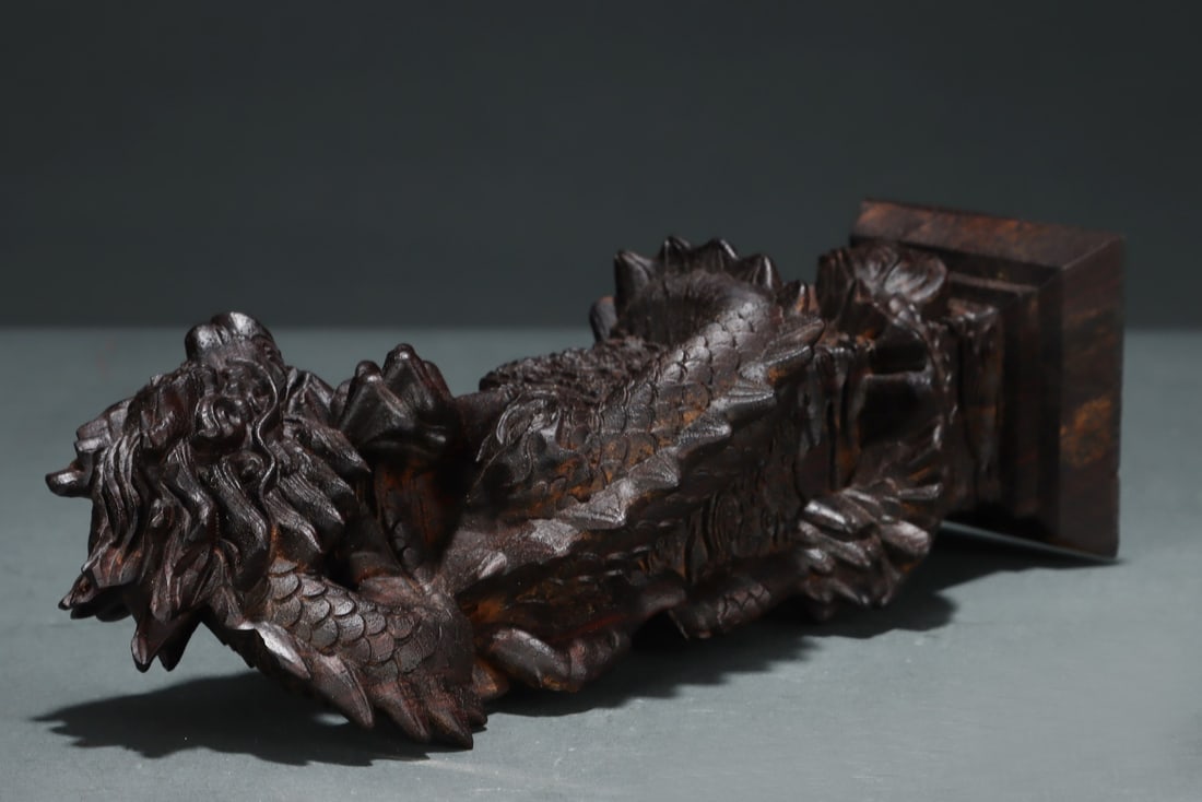 An Exquisite Eaglewood Dragon Pattern Ornament - 8