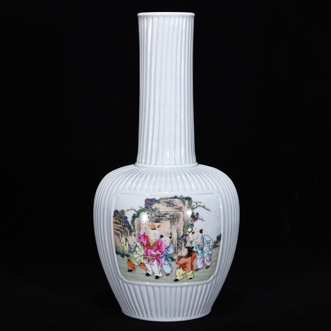 An Exquisite Famille-Rose Character and Story Pattern Vase: An Exquisite Famille-Rose Character and Story Pattern Vase Qing Dynasty, China Yongzheng Six-character Mark