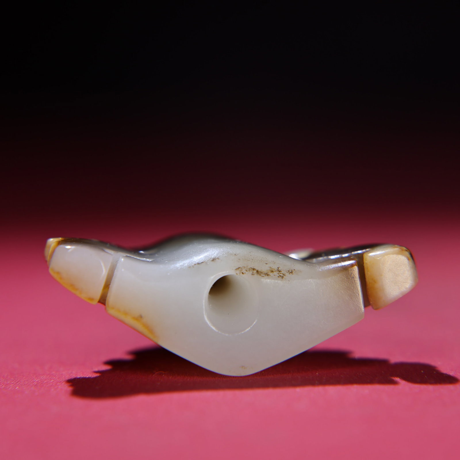 An Exquisite White Jade Human face Pattern Pendant - 8