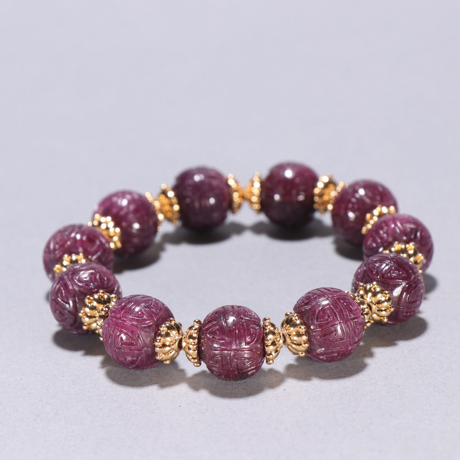 An Exquisite Red Gems Bracelets - 8