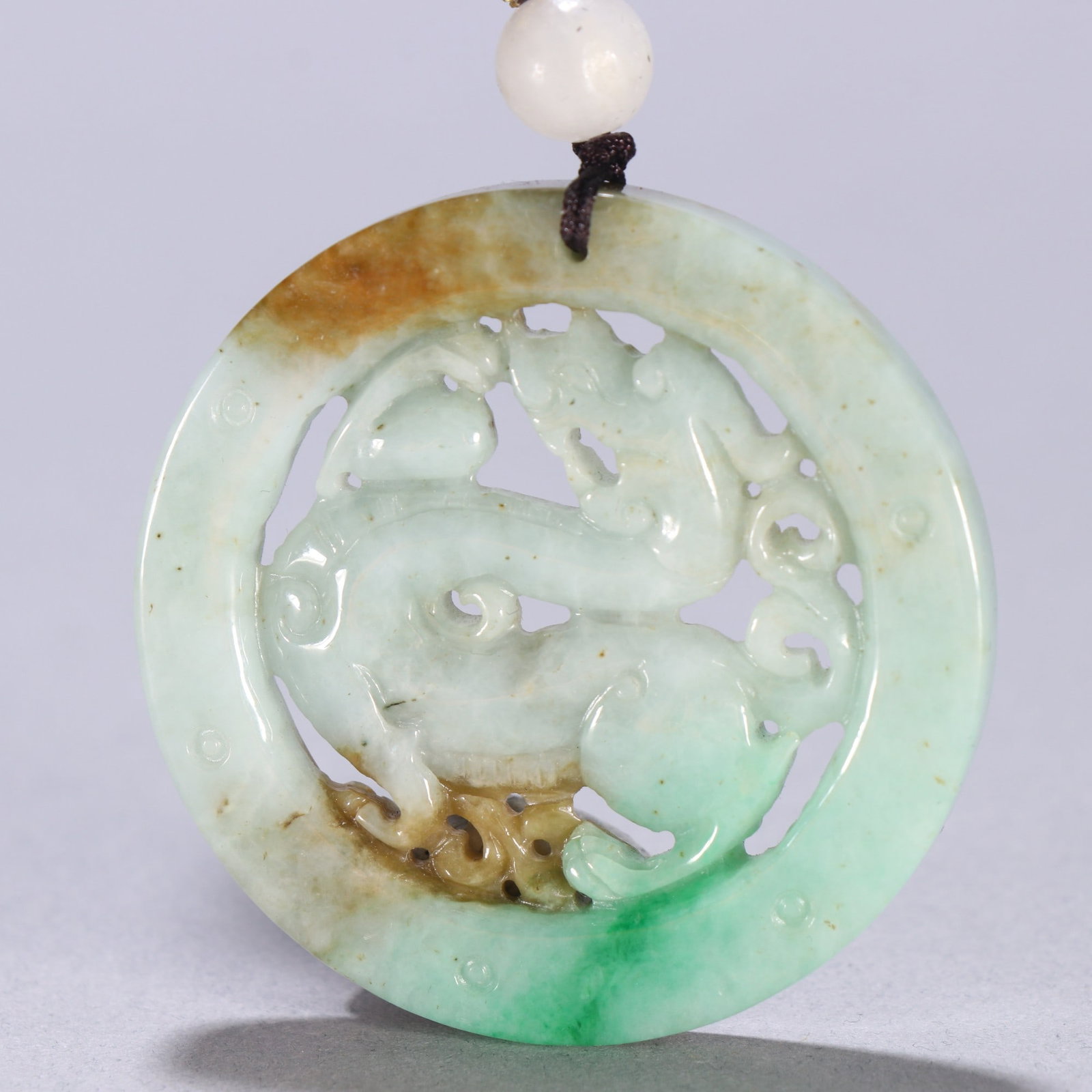 An Exquisite Jadeite Dragon Pattern Brand - 3
