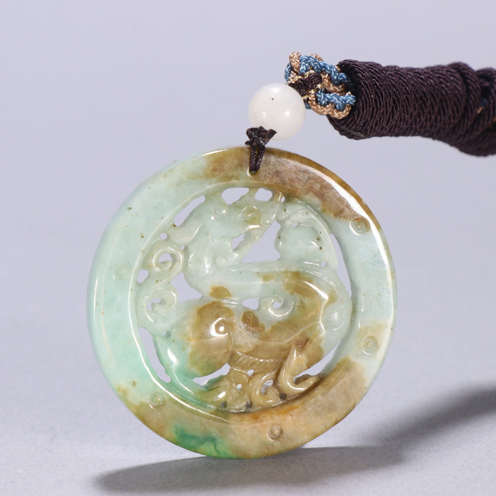 An Exquisite Jadeite Dragon Pattern Brand - 5