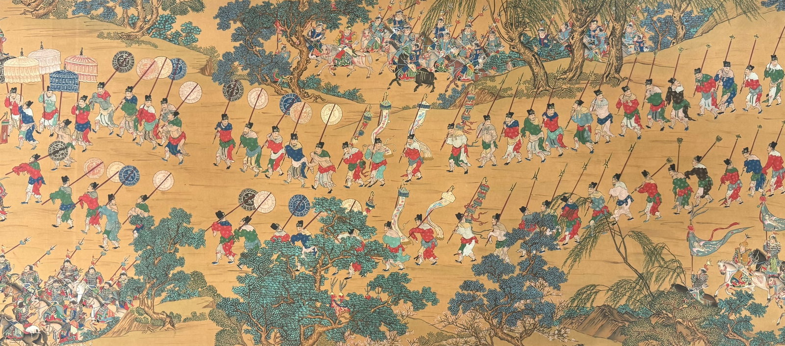 A Chinese Hand Scroll Ink Painting of Character and Story on Silk - 13