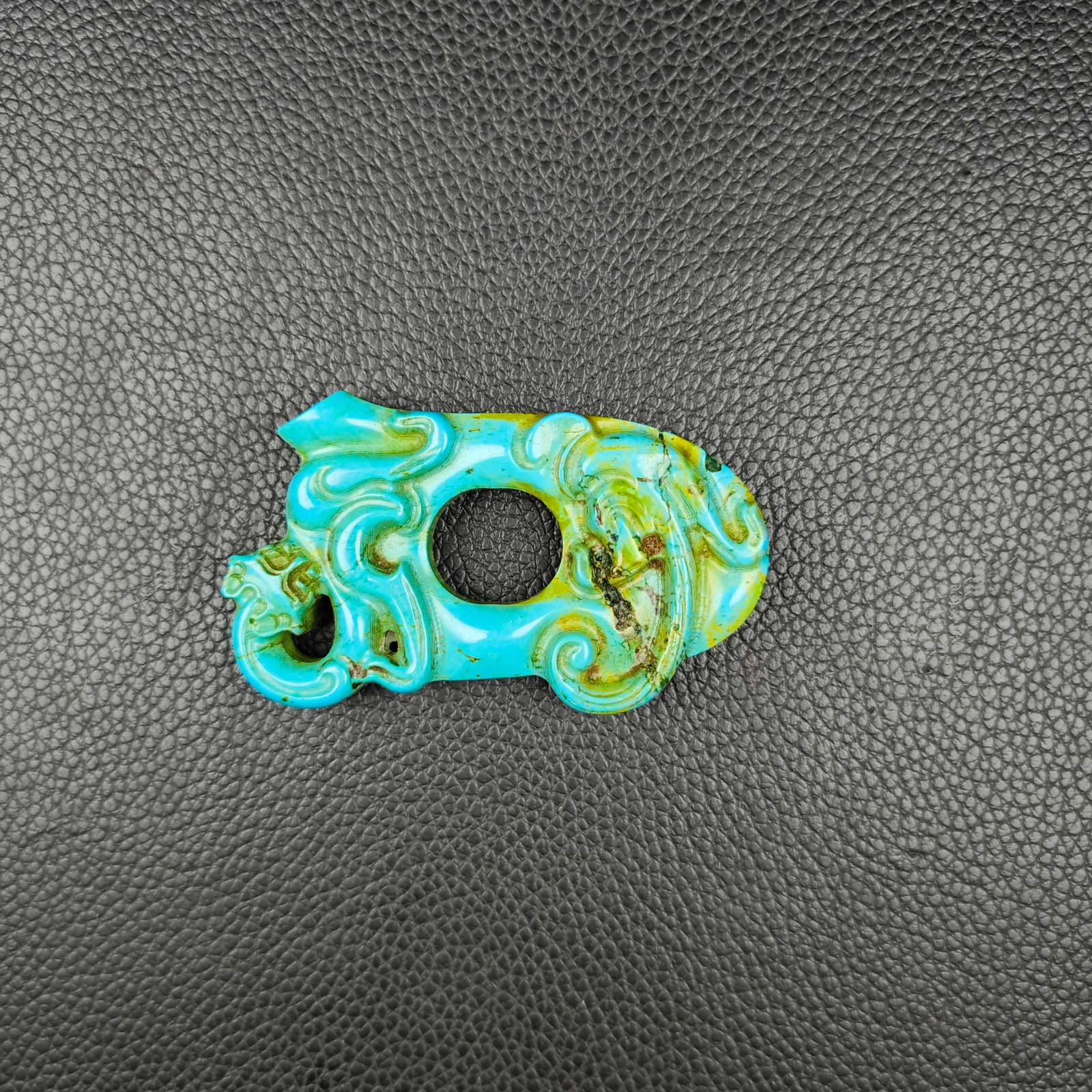 An Exquisite Turquoise Beast-Face Pattern Pendant - 3