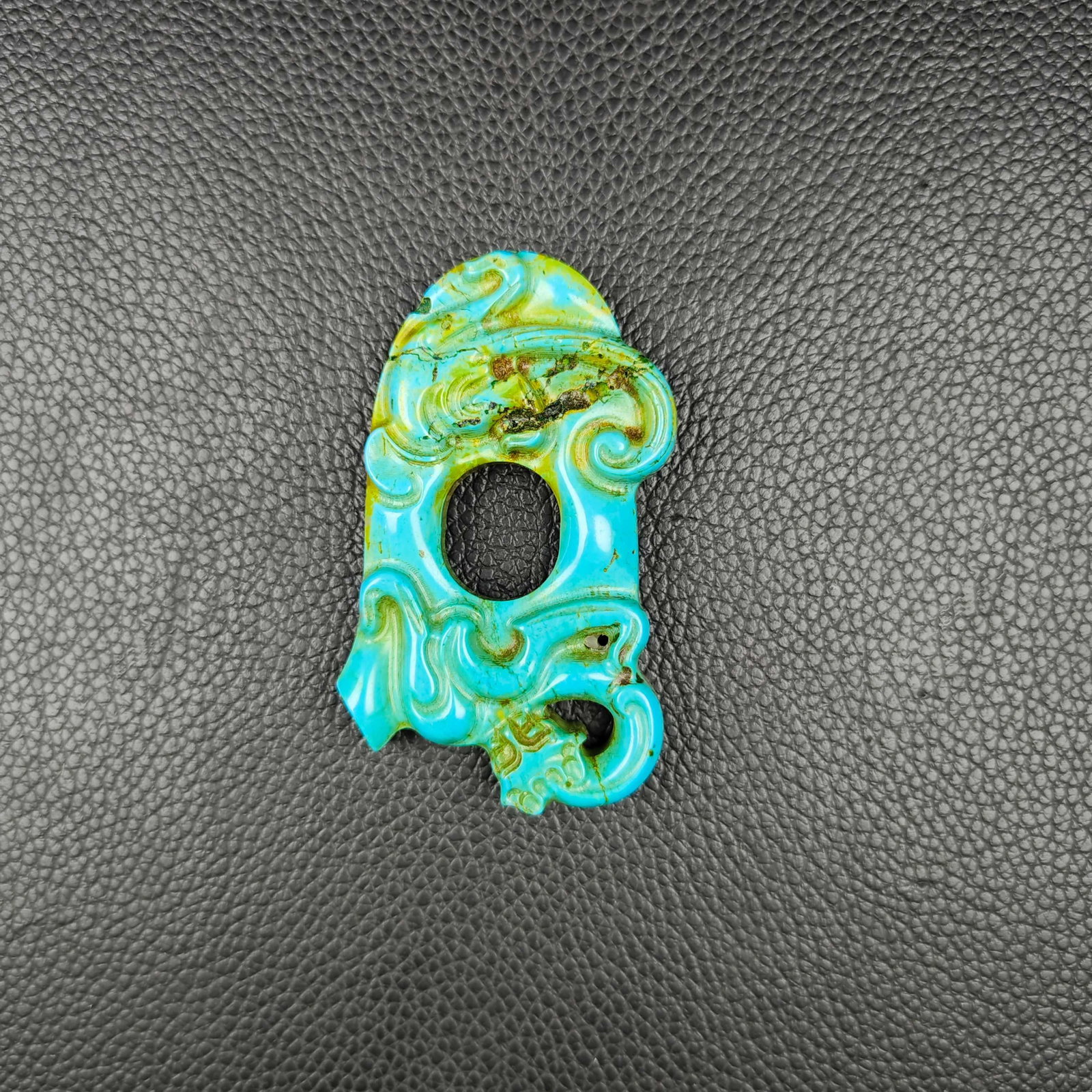 An Exquisite Turquoise Beast-Face Pattern Pendant - 4