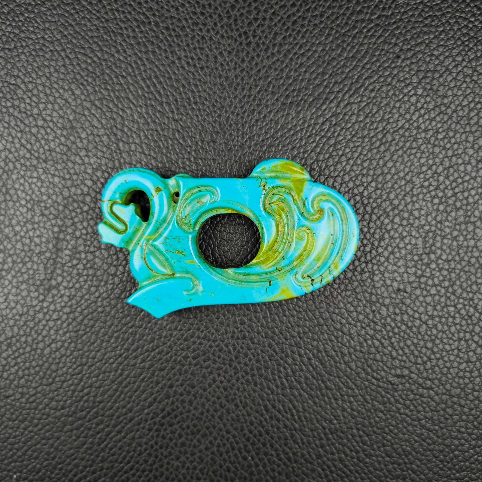 An Exquisite Turquoise Beast-Face Pattern Pendant - 5