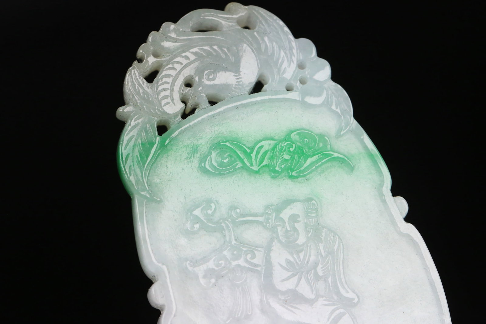An Exquisite Jadeite Figure Pattern Brand - 4