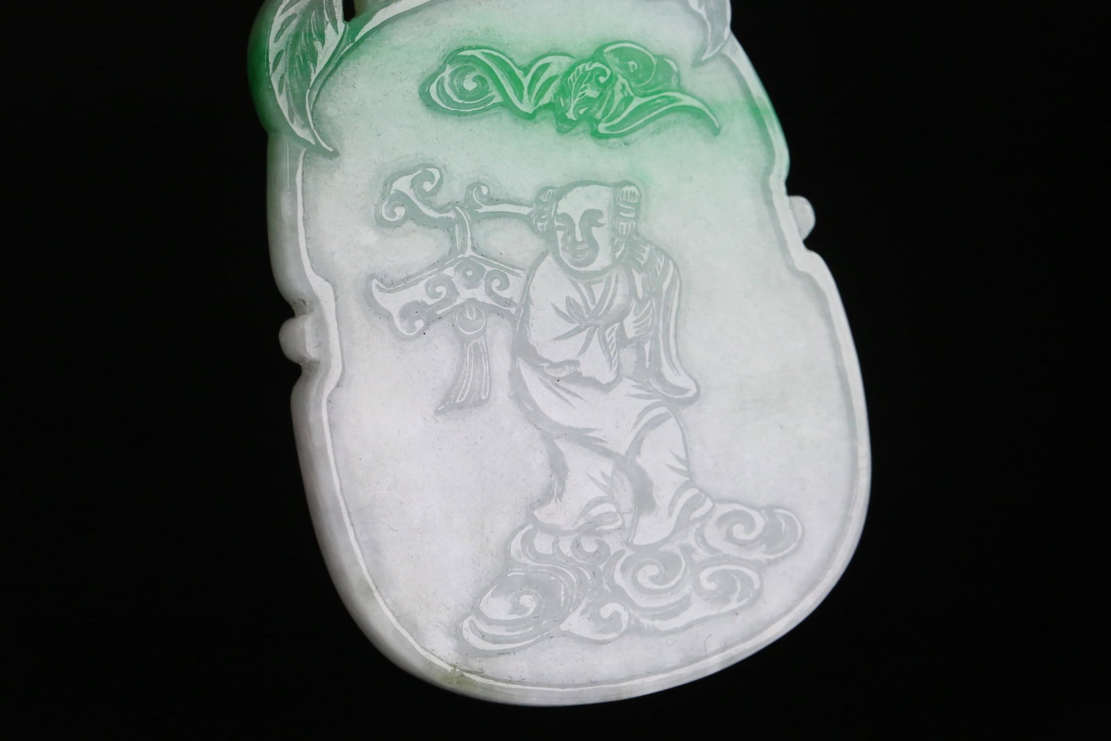 An Exquisite Jadeite Figure Pattern Brand - 5