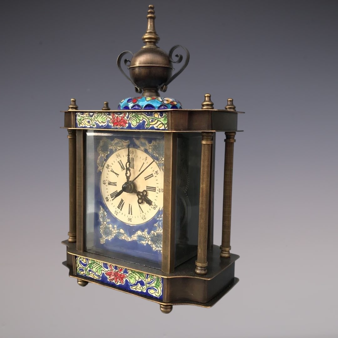 An Exquisite Bronze Lotus Pattern Clock - 2