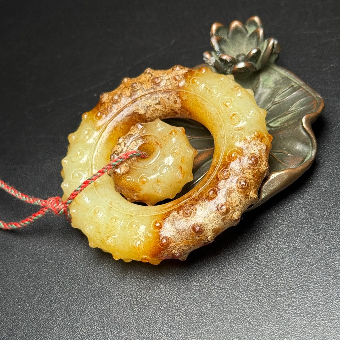 A Exquisite Hotan Jade Round Plaque - 4