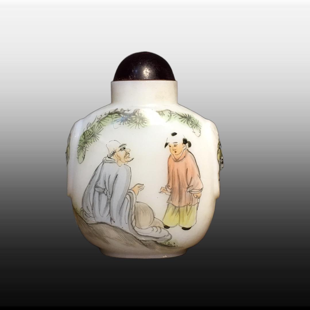 A Exquisite Colored glaze Figures Pattern Snuff Bottle - 2