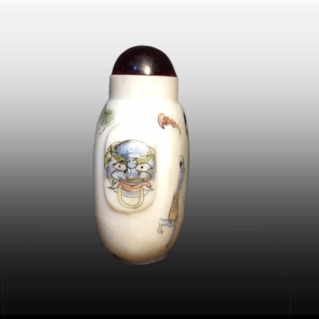 A Exquisite Colored glaze Figures Pattern Snuff Bottle - 3