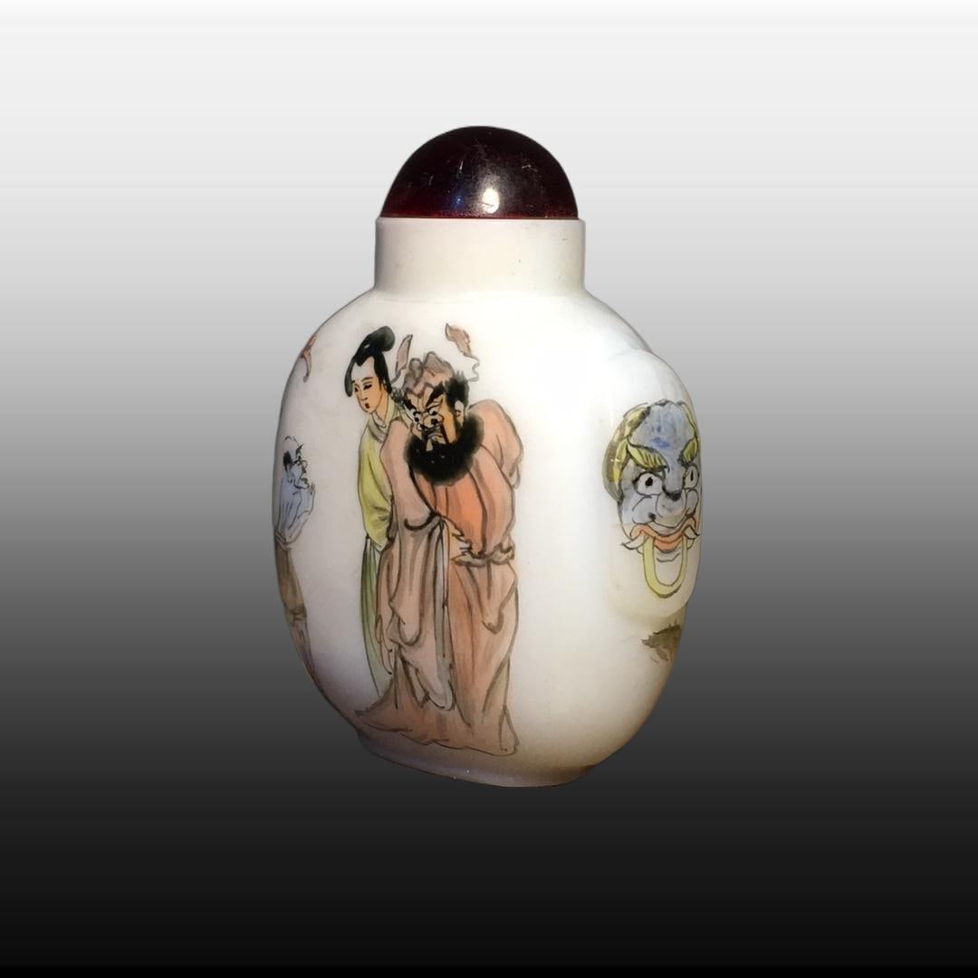 A Exquisite Colored glaze Figures Pattern Snuff Bottle - 5