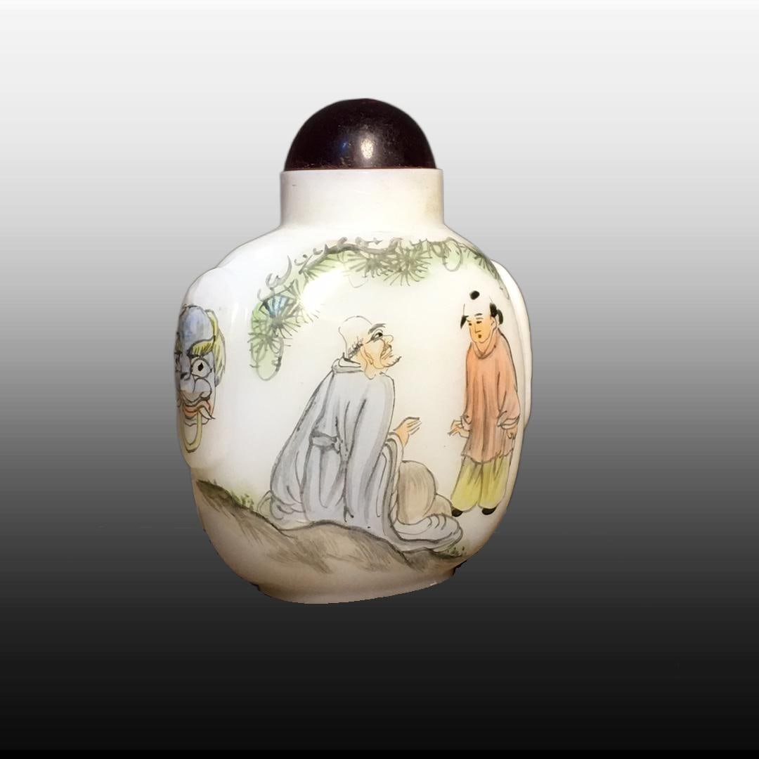 A Exquisite Colored glaze Figures Pattern Snuff Bottle - 6