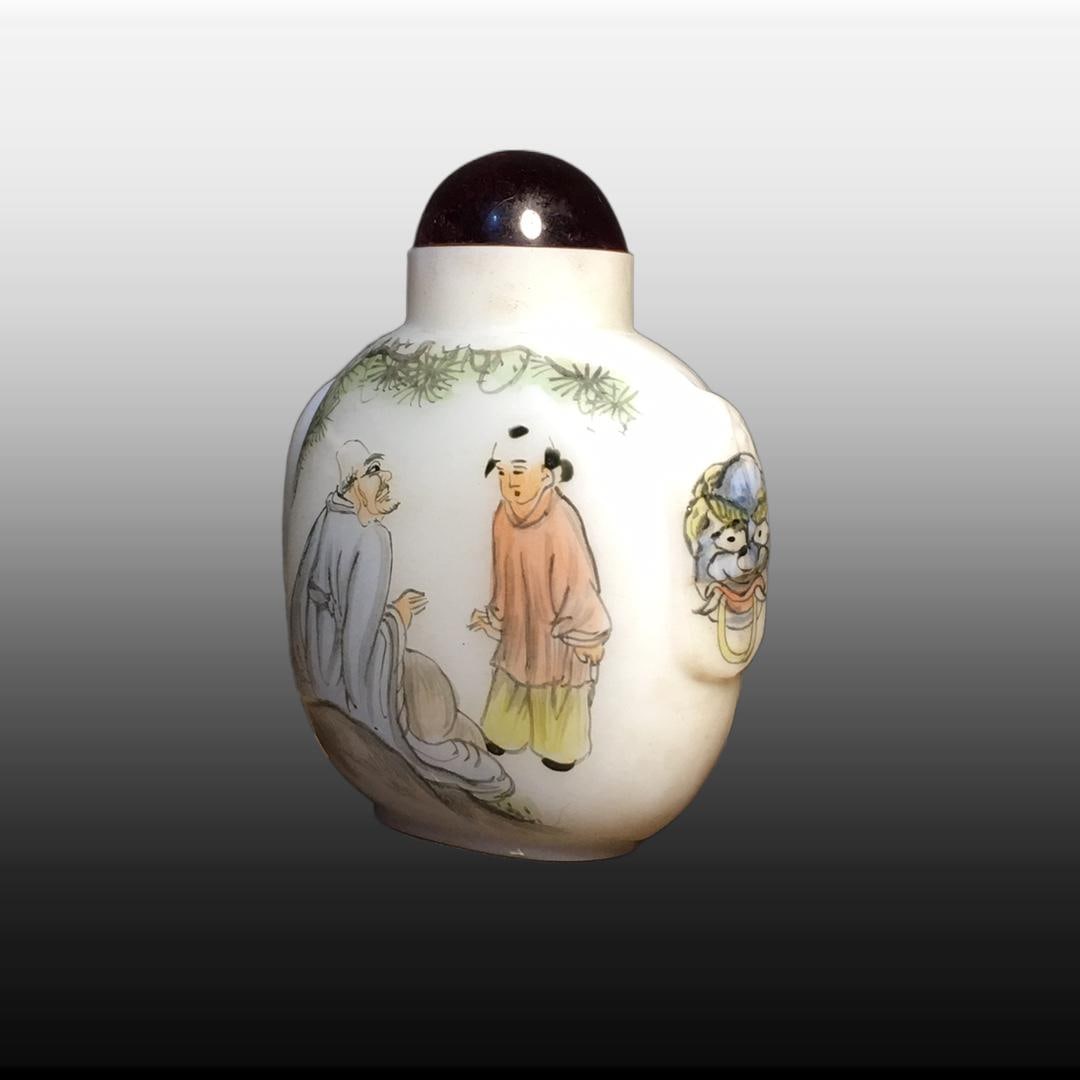 A Exquisite Colored glaze Figures Pattern Snuff Bottle - 7