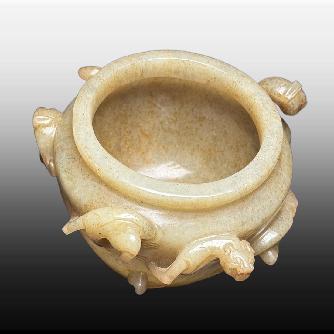 A Exquisite Hotan Jade Dragon Pattern Water Pot - 7