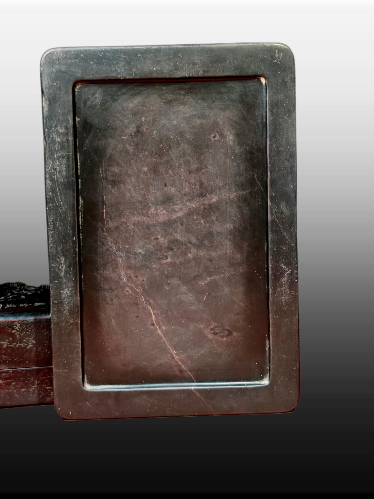 A Exquisite Auspicious Cloud and Fu Pattern Duan Inkstone - 8