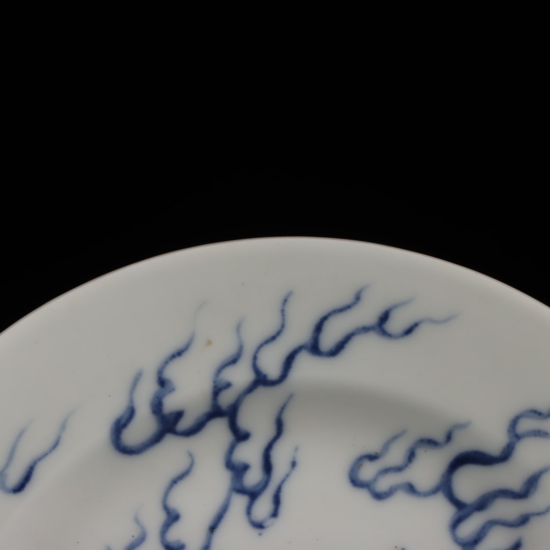 A Exquisite Blue and White Dragon Pattern Plate - 2