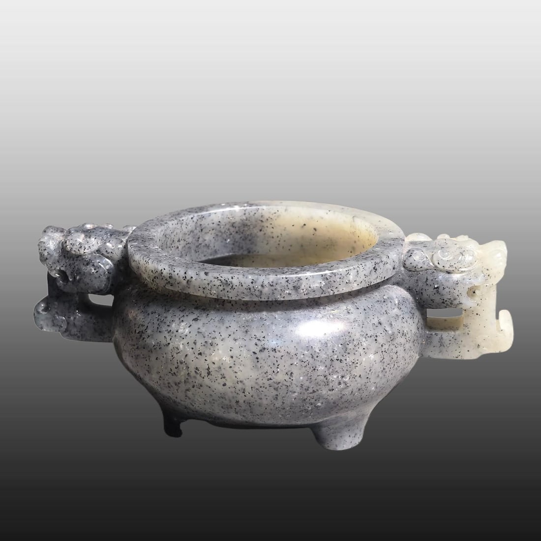 A Exquisite White Jade Dragon Pattern Censer - 7