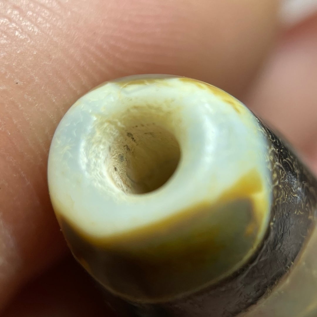 A Exquisite Flat Round Dzi bead - 4
