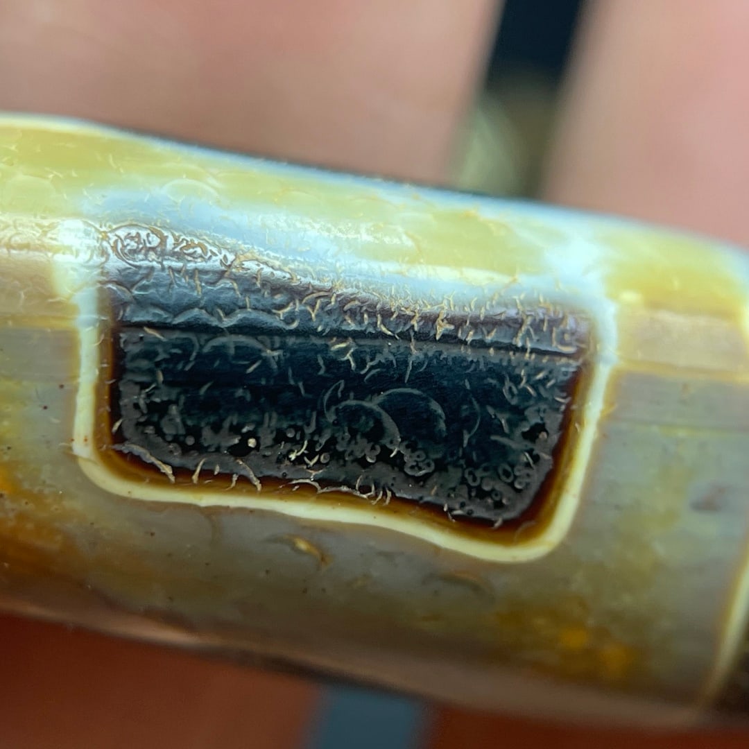 A Exquisite Flat Round Dzi bead - 7