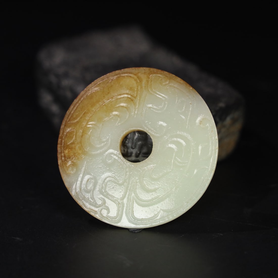 A Exquisite Hotan Jade Tiger Pattern Bi - 3