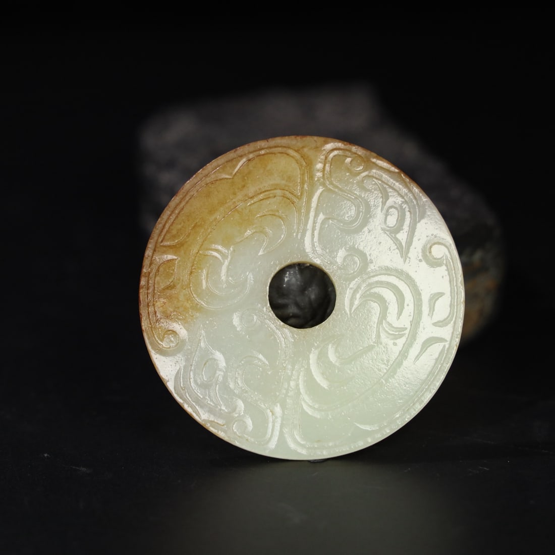 A Exquisite Hotan Jade Tiger Pattern Bi - 4