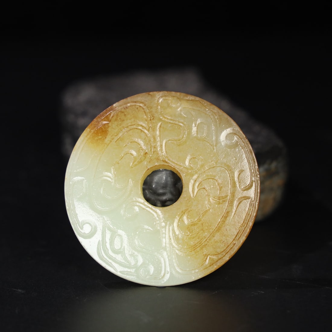 A Exquisite Hotan Jade Tiger Pattern Bi - 5