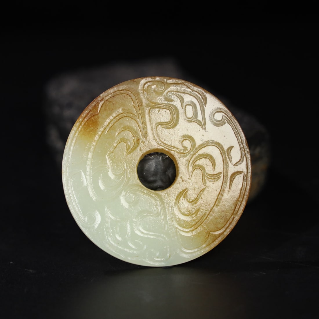 A Exquisite Hotan Jade Tiger Pattern Bi - 7