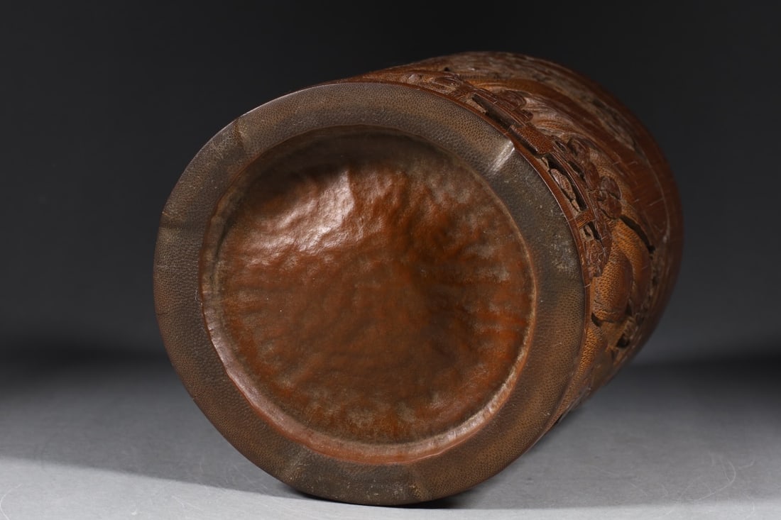 A Exquisite Bamboo Landscape Pattern Brush Pot - 9