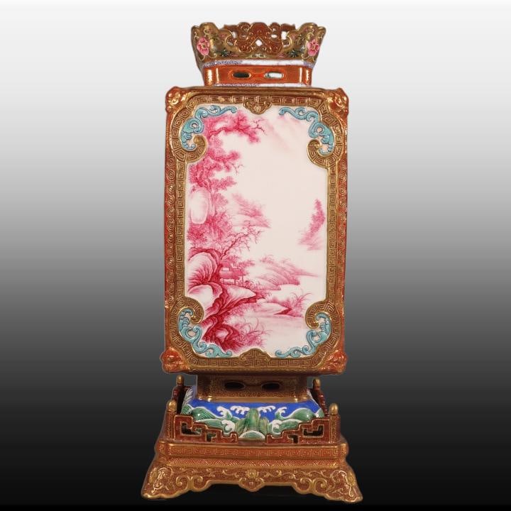 A Exquisite Enamel Gold Ground Figures Pattern Lantern - 6