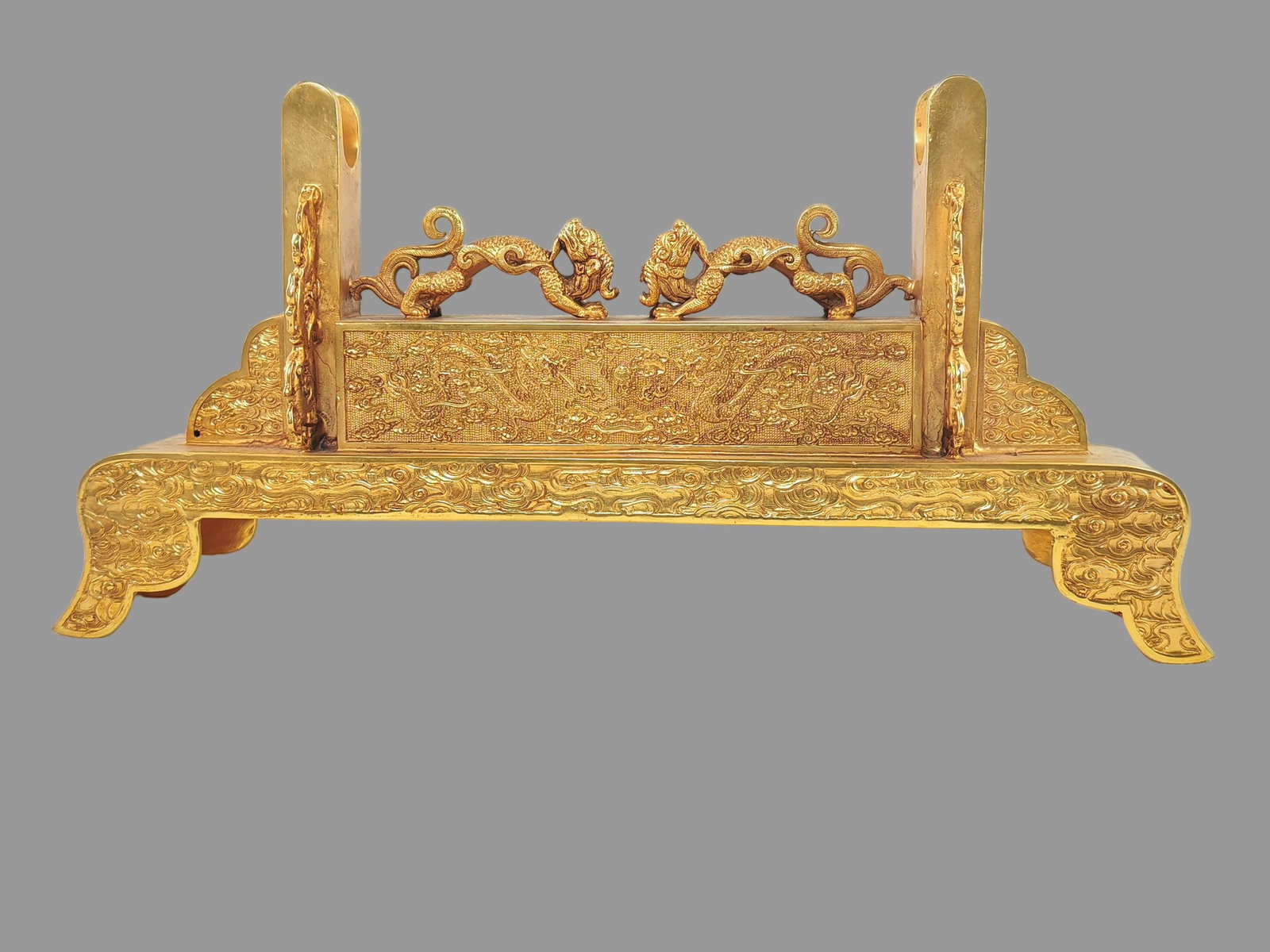 A Exquisite Gilt Bronze Knife - 6