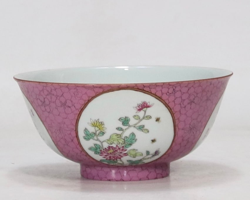 A Exquisite Ruby Red Glazed Flower Pattern Bowl - 3