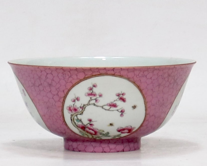 A Exquisite Ruby Red Glazed Flower Pattern Bowl - 4